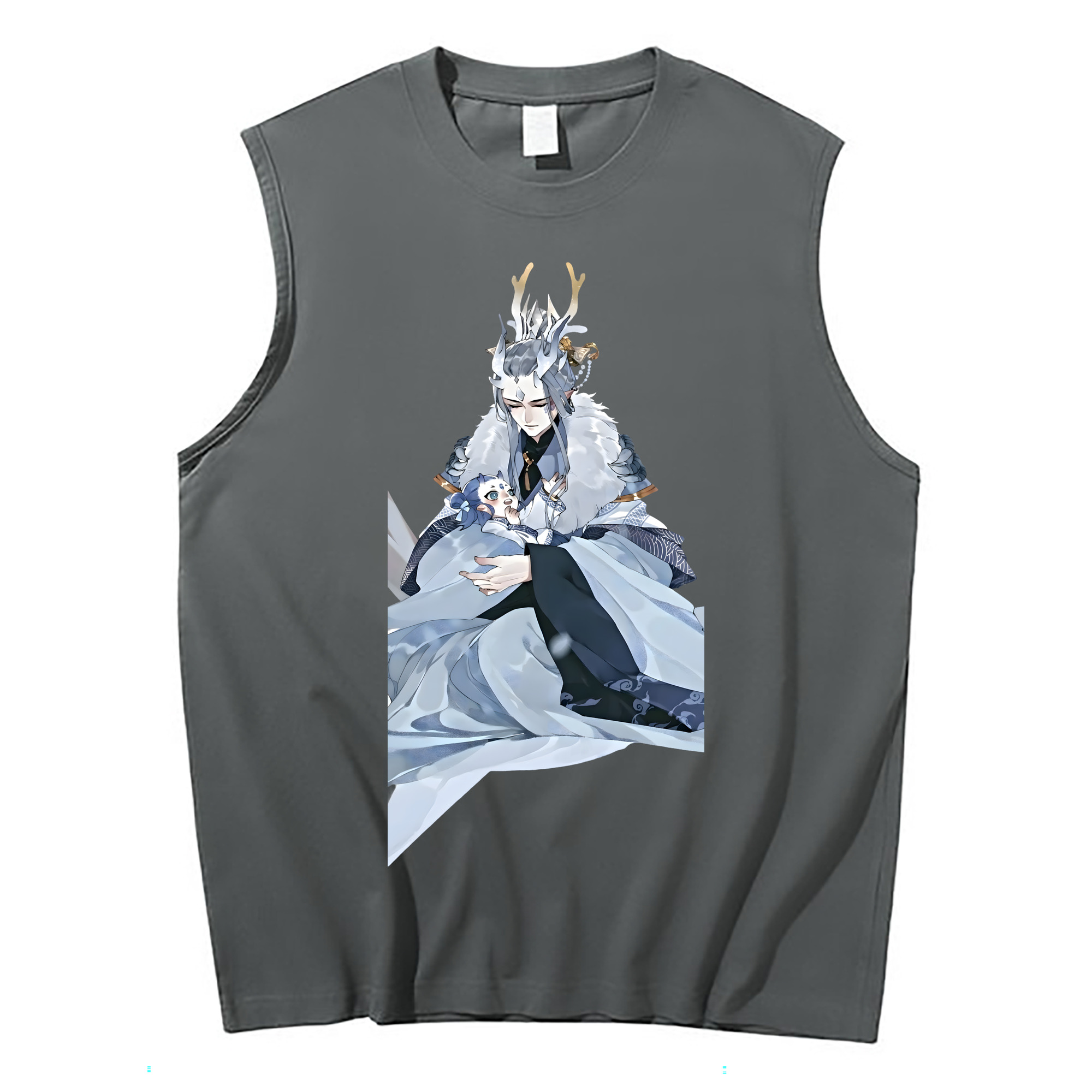 （画像用） Ne Zha 2 ナタ 魔童の大暴れ コットン100％タンクトップ（フロントプリント）